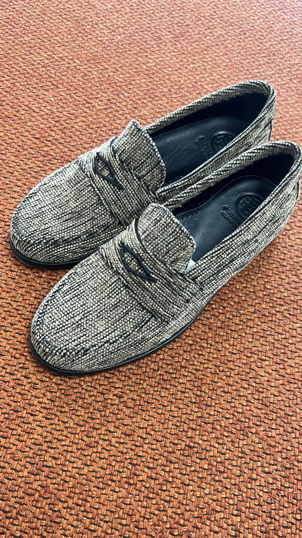 BluBlonc Taupe Corduroy Penny Loafer Best