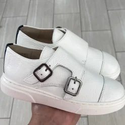 BluBlonc White Captoe Dress Sneaker Clearance
