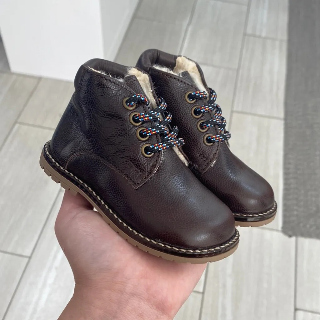 Bonpoint Brown Fur Diego Bootie Fashion