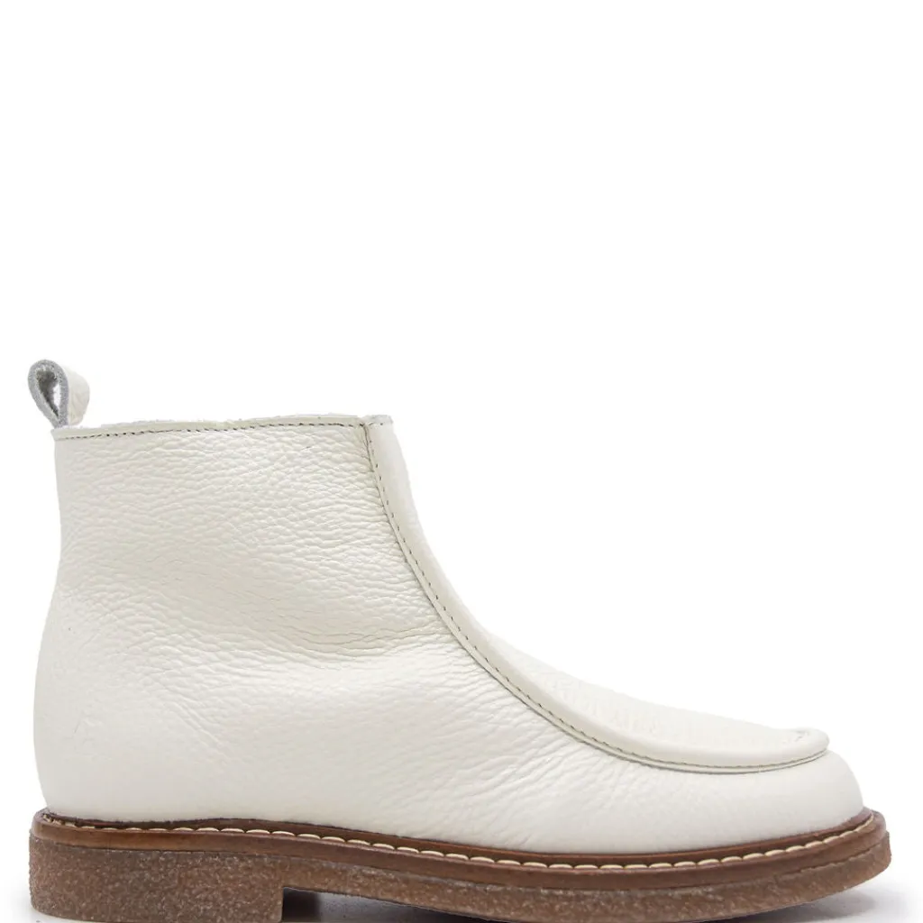Bonpoint Cream Leather Fur Boot Best