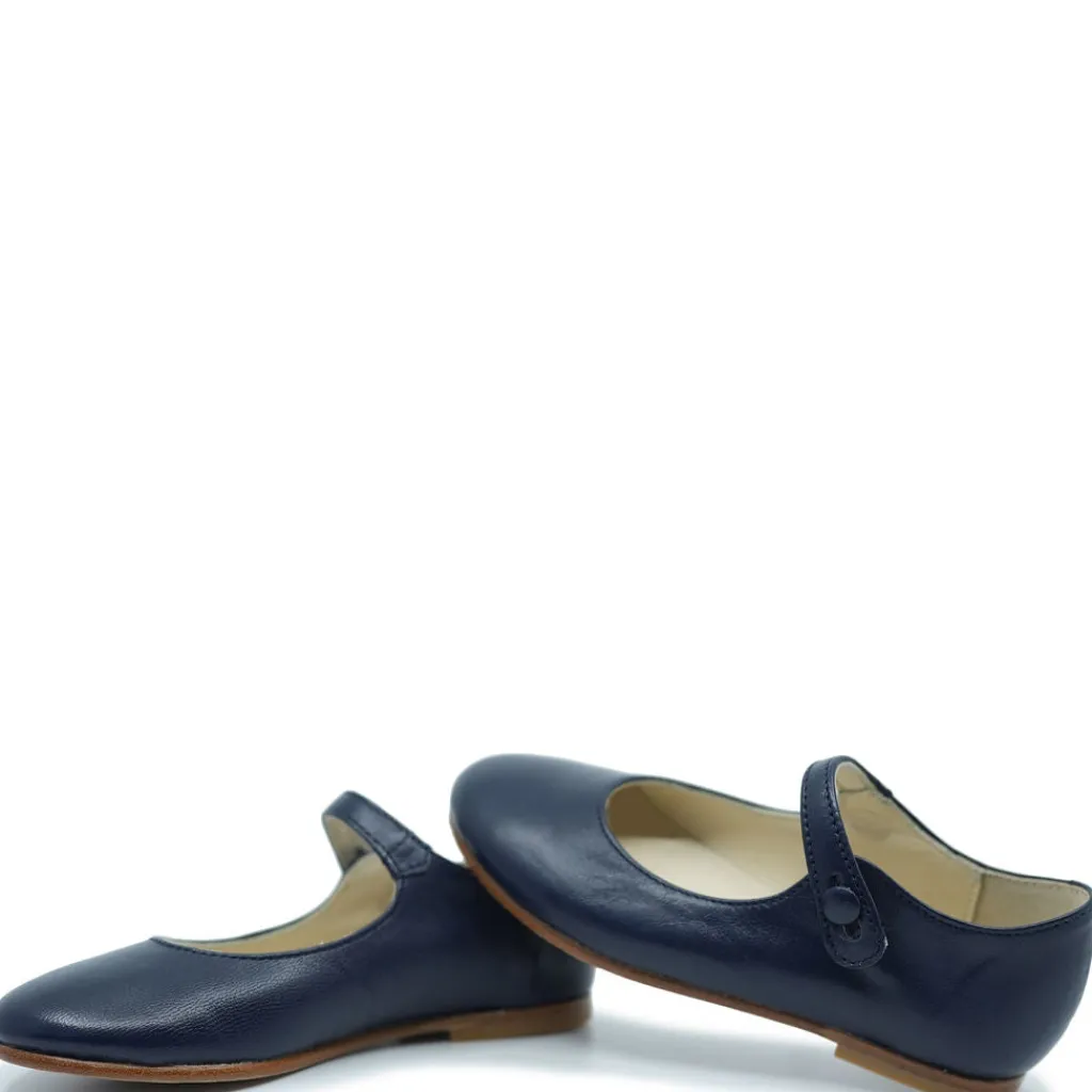 Bonpoint Navy Leather Ella Mary Jane Fashion