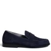 Bonpoint Navy Suede Loafer Fashion