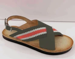 BONTON Khaki Criss Cross Sandal Best