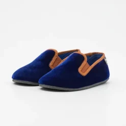 BONTON Navy Velvet Smoking Loafer Fashion