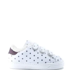BONTON White Star Fur Velcro Sneaker Fashion
