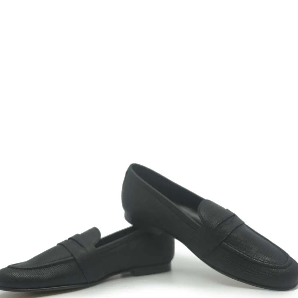 Brunellis Black Textured Penny Dress Shoe Hot
