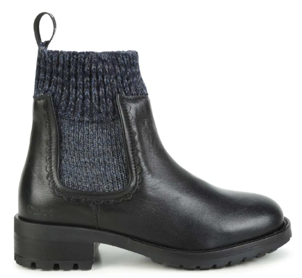 Chloe Black Leather Boot Hot