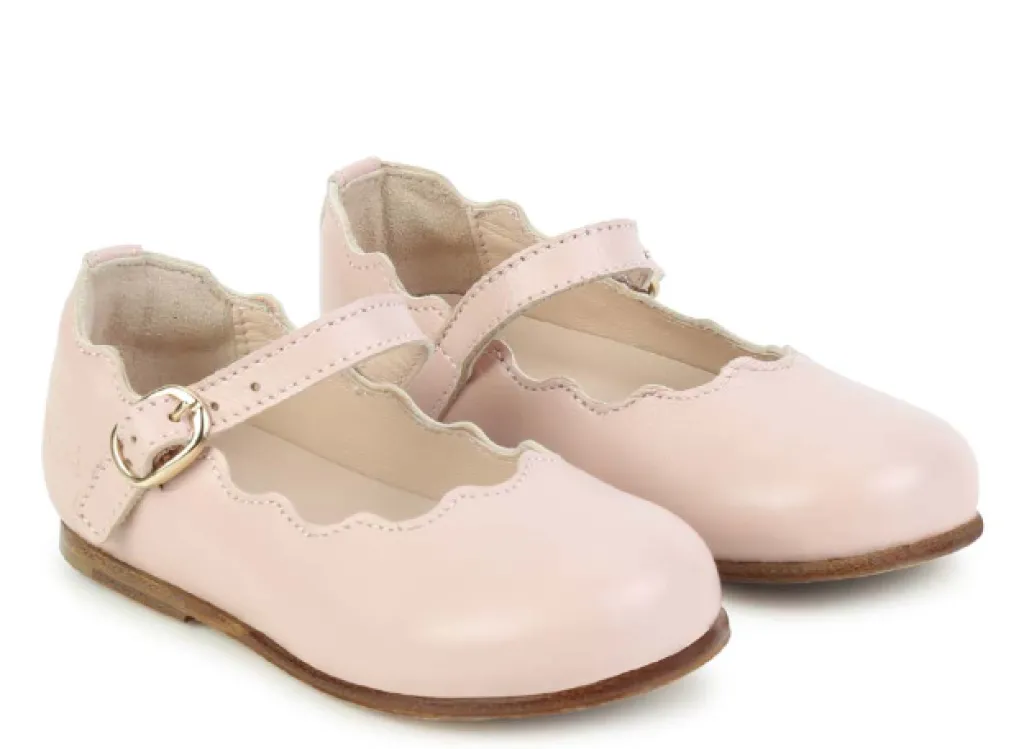 Chloe Light Pink Scalloped Baby Mary Jane New