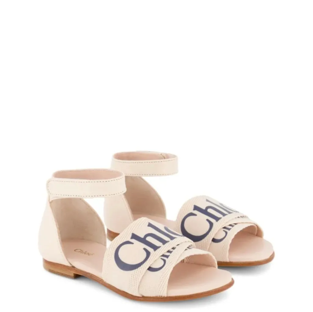 Chloe Logo Print Sandals Fashion