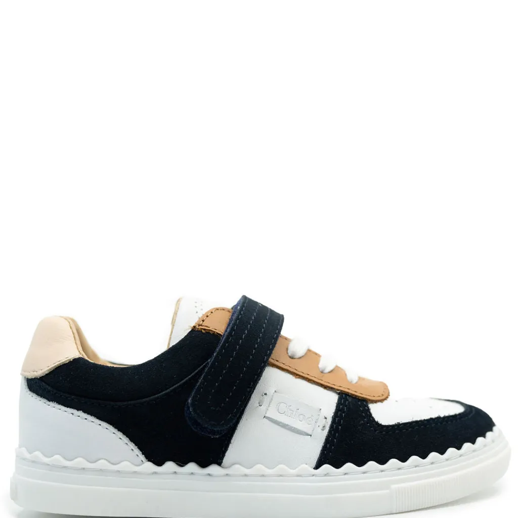 Chloe Navy Scalloped Sneaker Outlet