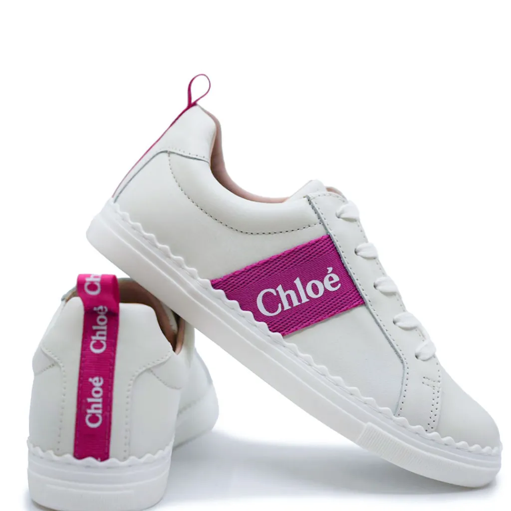Chloe Off White Mini Me Lace Sneaker Hot