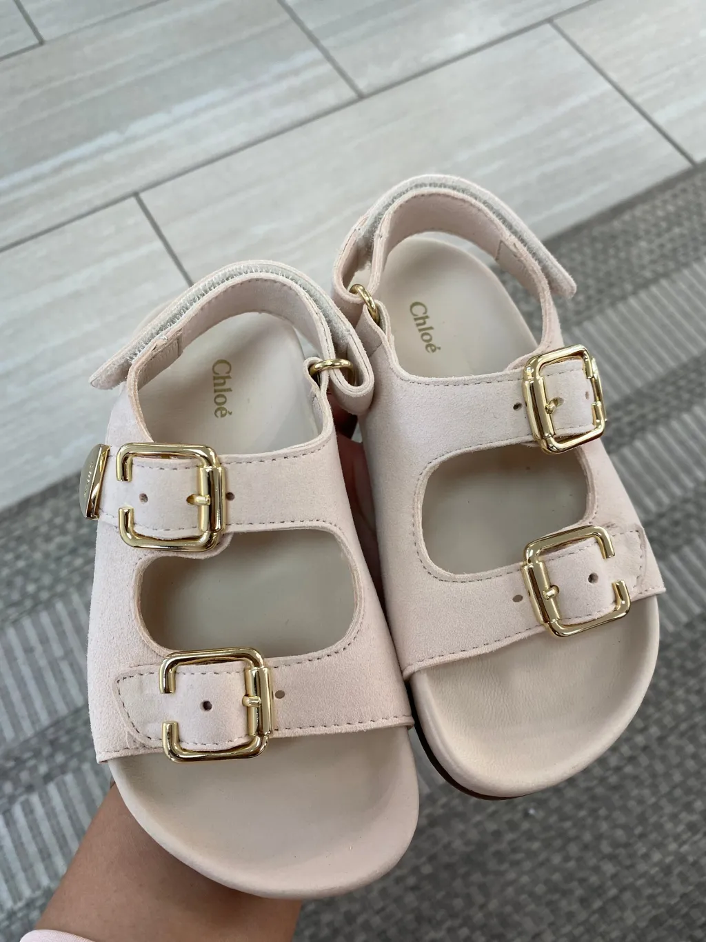 Chloe Pink Velcro Sandal Online