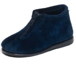 Cienta Navy Velour Zip Slipper Outlet