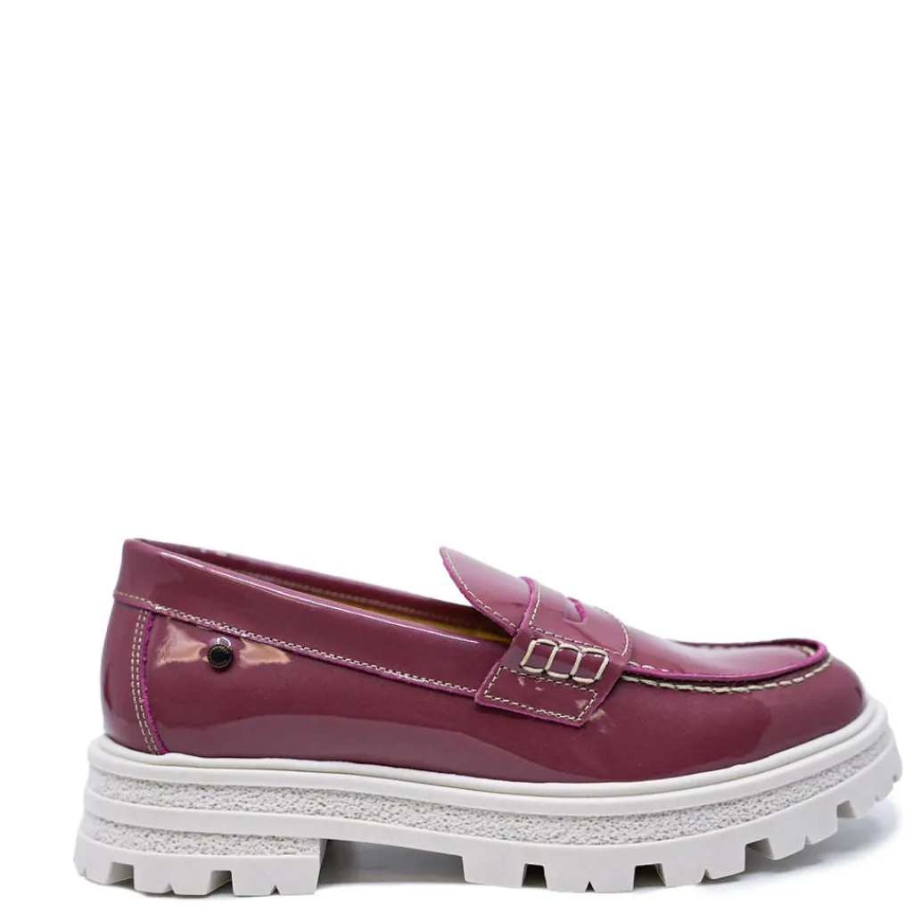 Confetti Fuchsia Patent Penny Loafer Fashion