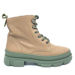 Dulis Nude Leather Combat Boot Hot