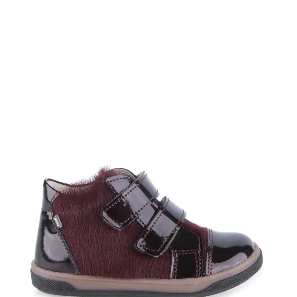 Emel Burgundy Pony Hair Baby Sneaker Discount