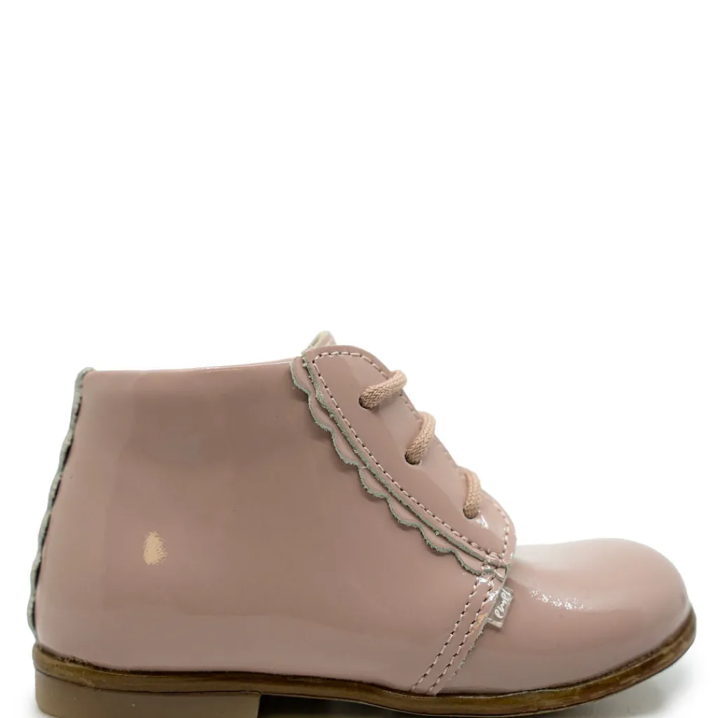 Emel Dusty Pink Patent Baby Bootie Sale