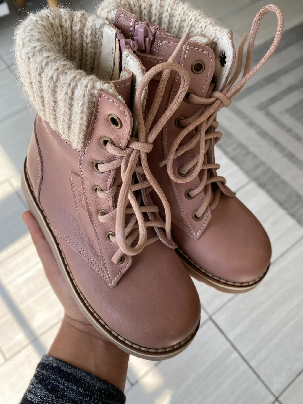 Emel Dusty Pink Sweater Boot Outlet