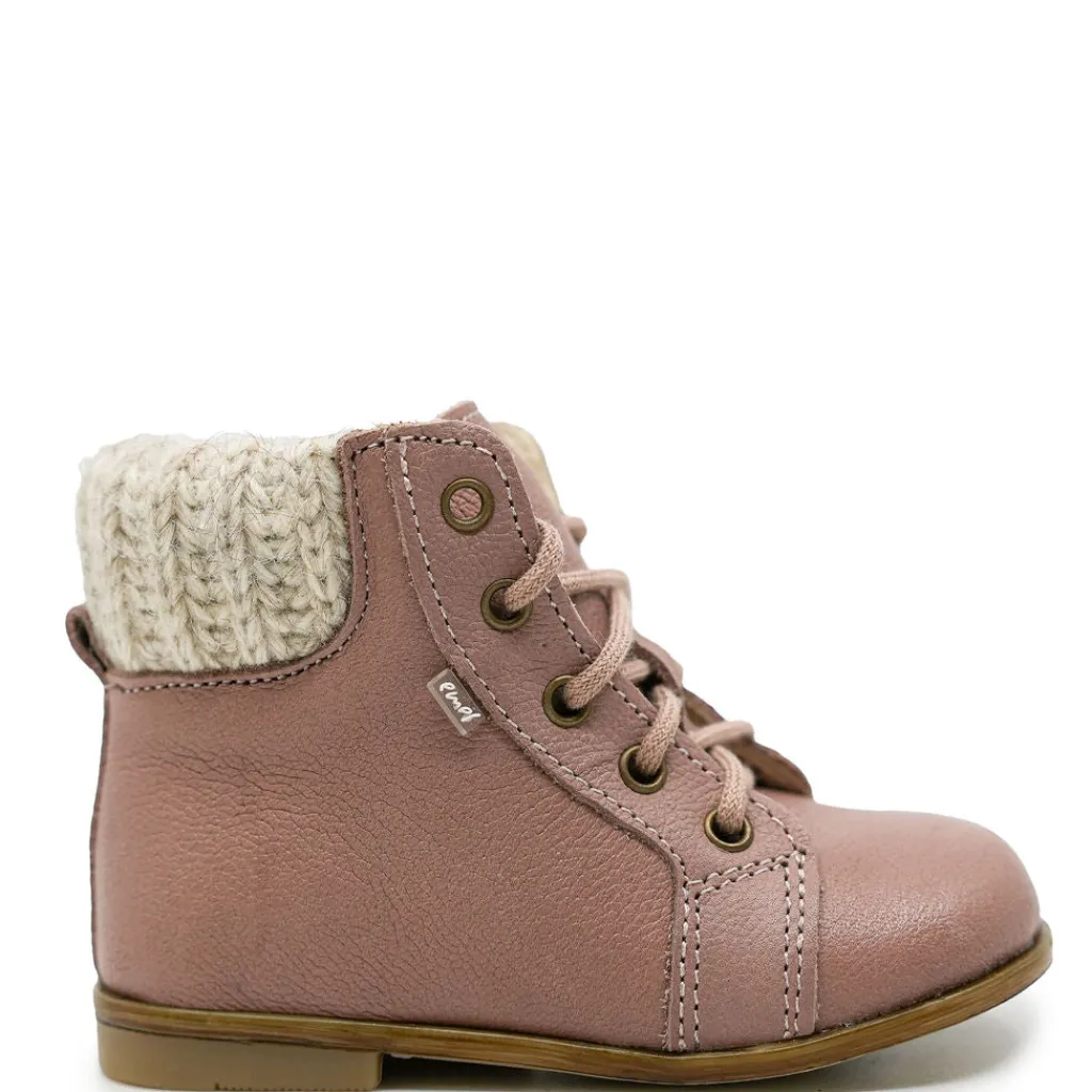 Emel Dusty Pink Sweater Baby Bootie Clearance
