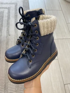 Emel Navy Sweater Bootie Hot
