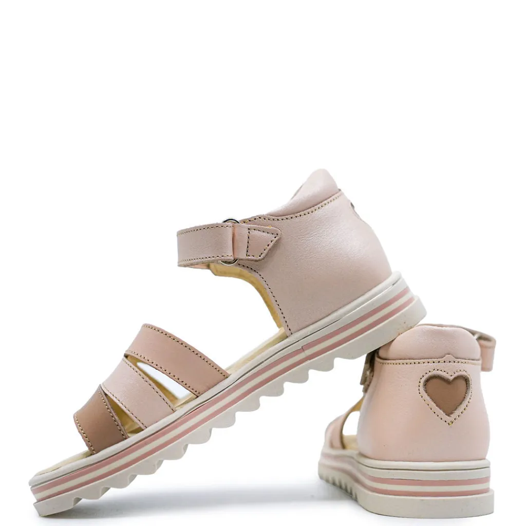 Emel Nude Heart Velcro Sandal Outlet