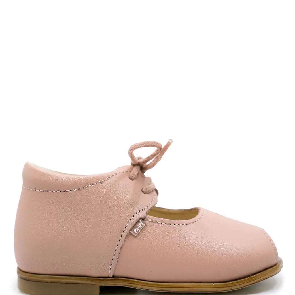 Emel Nude Pink Heart Open Toe Baby Shoe Clearance