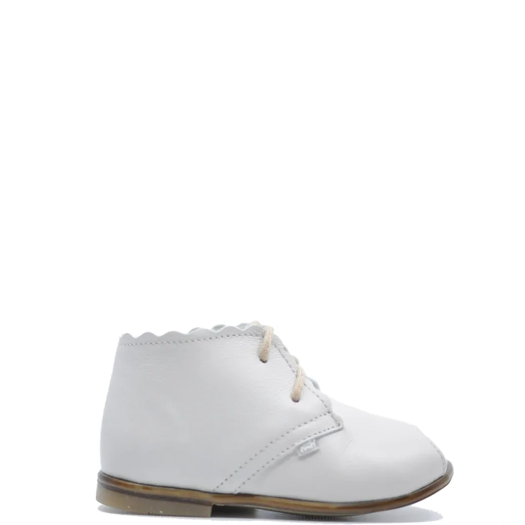 Emel Off White Scalloped Open Toe Bootie Best