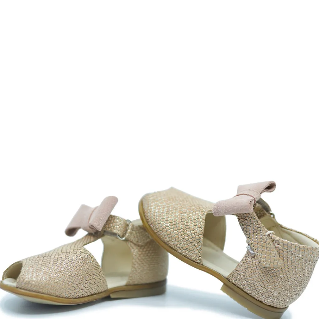 Emel Pink Snake Bow Baby Sandal Online