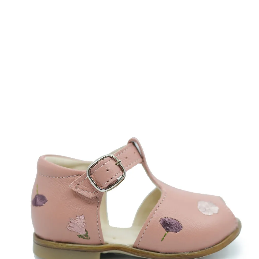 Emel Rose Flower Embroidered Baby Sandal Online