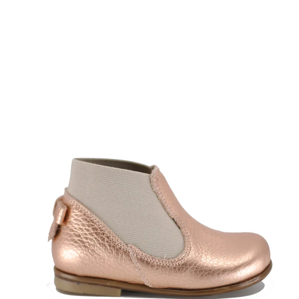Emel Rose Gold Elastic Baby Bootie Clearance