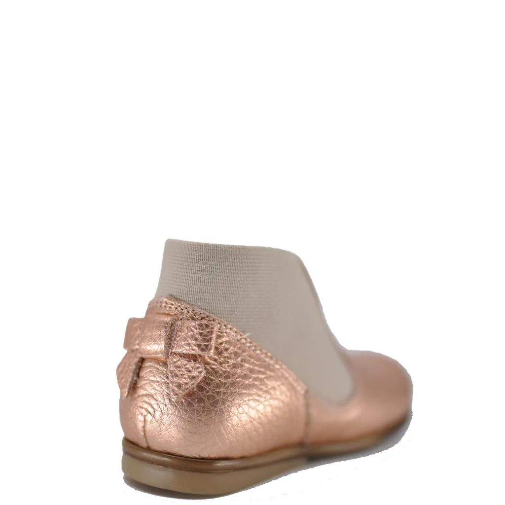 Emel Rose Gold Elastic Baby Bootie Clearance