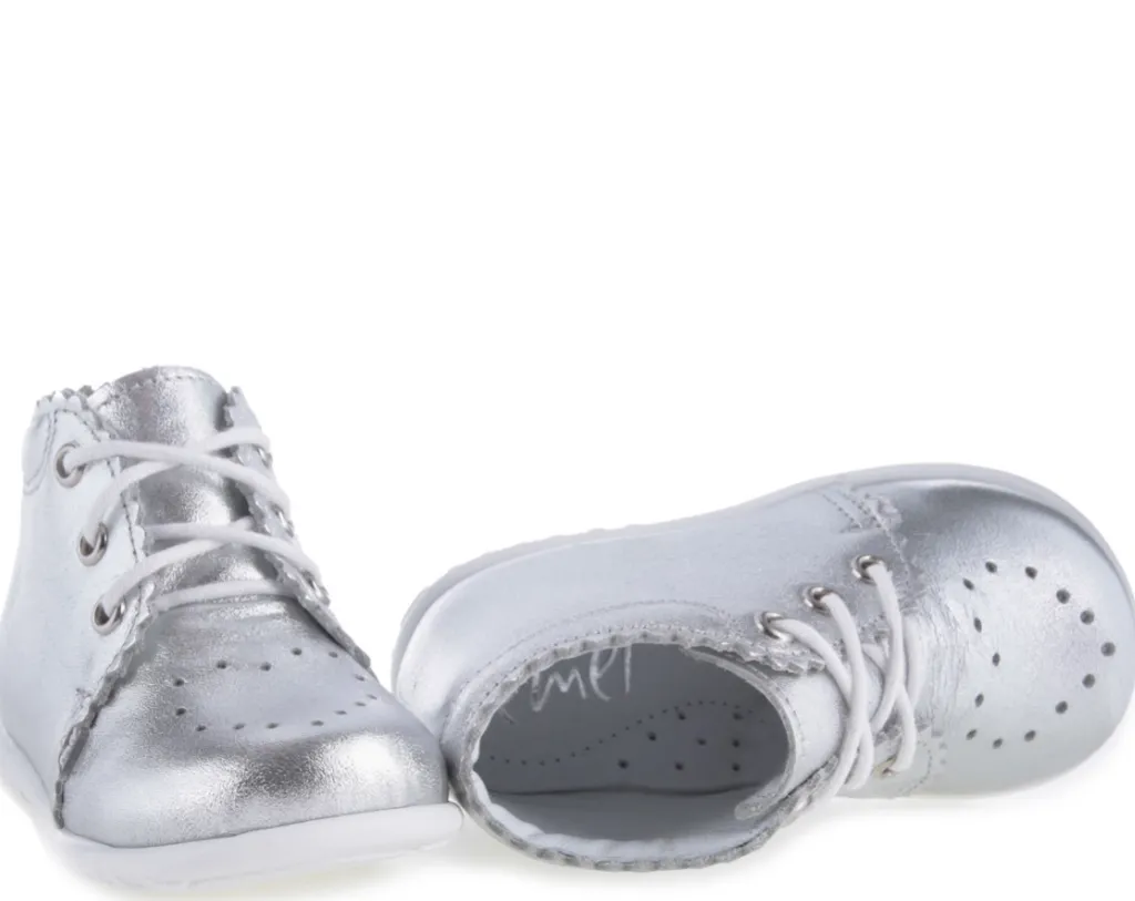 Emel Silver Heart Baby Bootie New