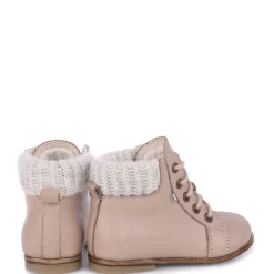 Emel Taupe Leather Knit Baby Bootie Online