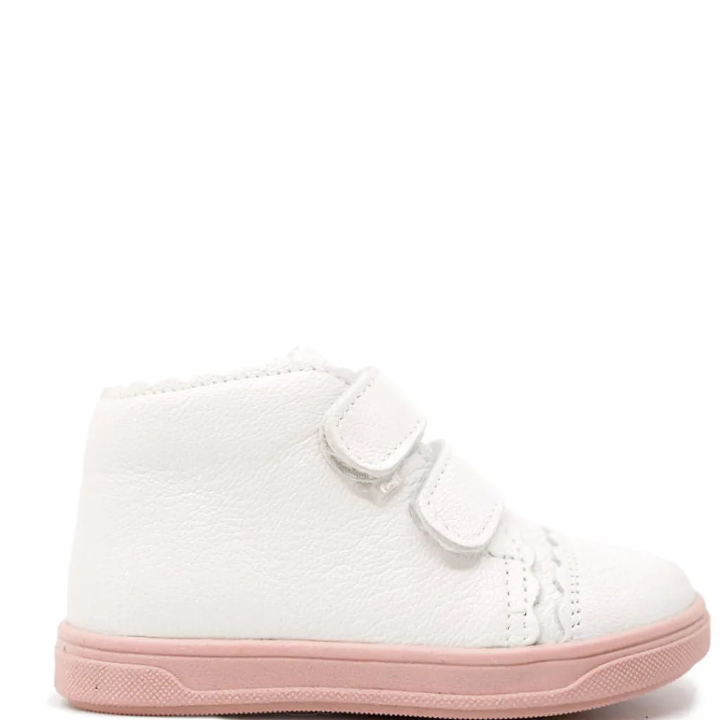 Emel White Scalloped Baby Sneaker Online