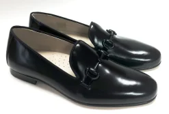 Hoo Black High Shine Chain Loafer Fashion
