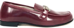 Hoo Burgundy Leather Chain Loafer Best