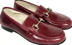 Hoo Burgundy Leather Chain Loafer Best