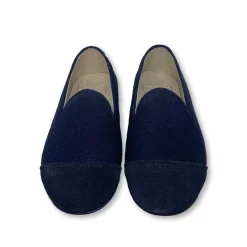 Hoo Navy Wool Smoking Shoe New