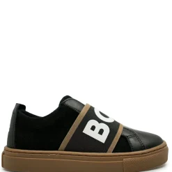 HUGO BOSS Black and Brown Slip On Sneaker New