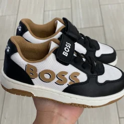 HUGO BOSS Black and White Logo Velcro Sneaker Online