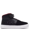 HUGO BOSS Black Leather Mid Top Sneaker Online