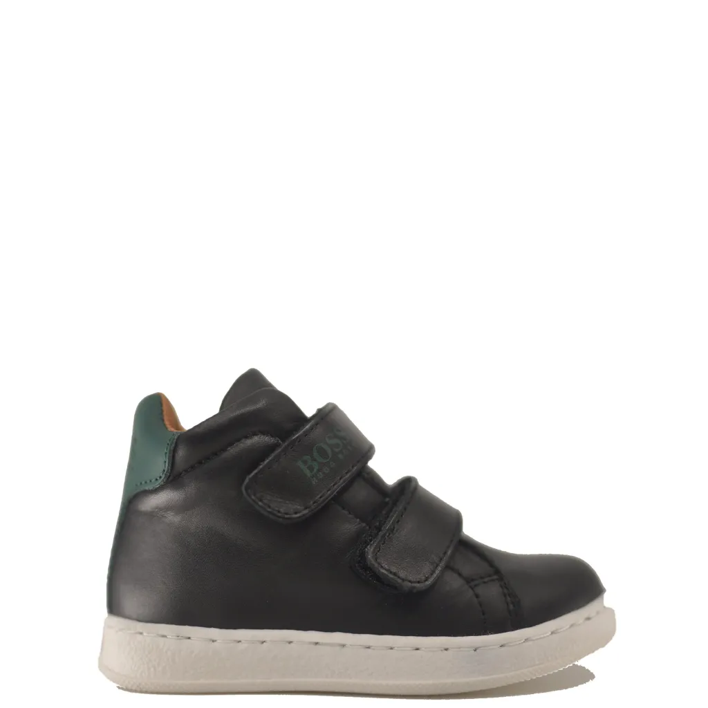 HUGO BOSS Black Leather Velcro Baby Sneaker Online