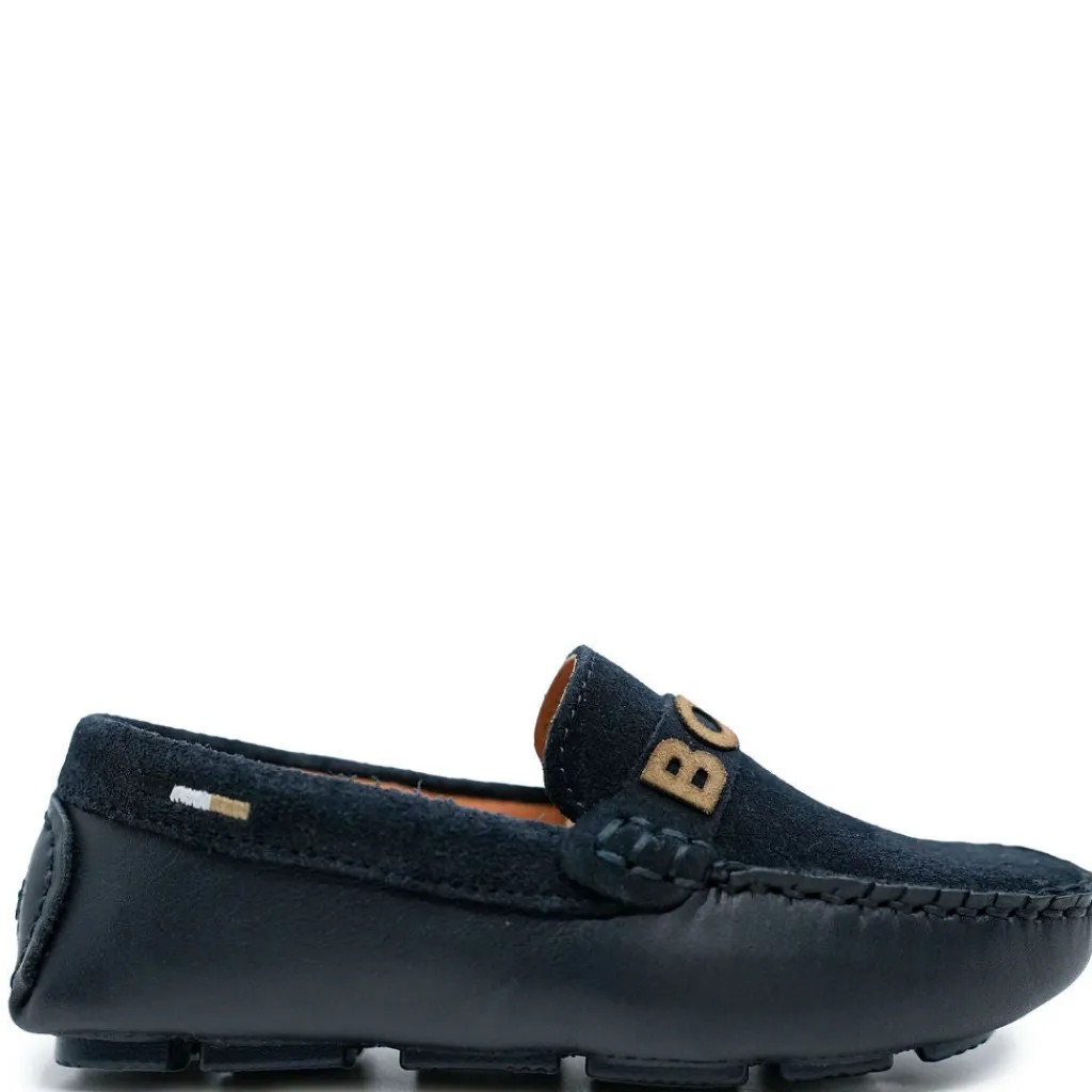 HUGO BOSS Navy Suede Loafer Discount