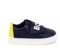 HUGO BOSS Navy Velcro Baby Sneaker Discount