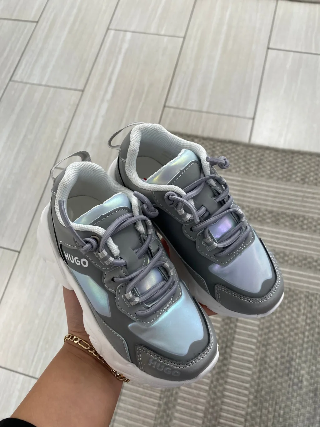 HUGO BOSS Silver Grandpa Sneaker Fashion