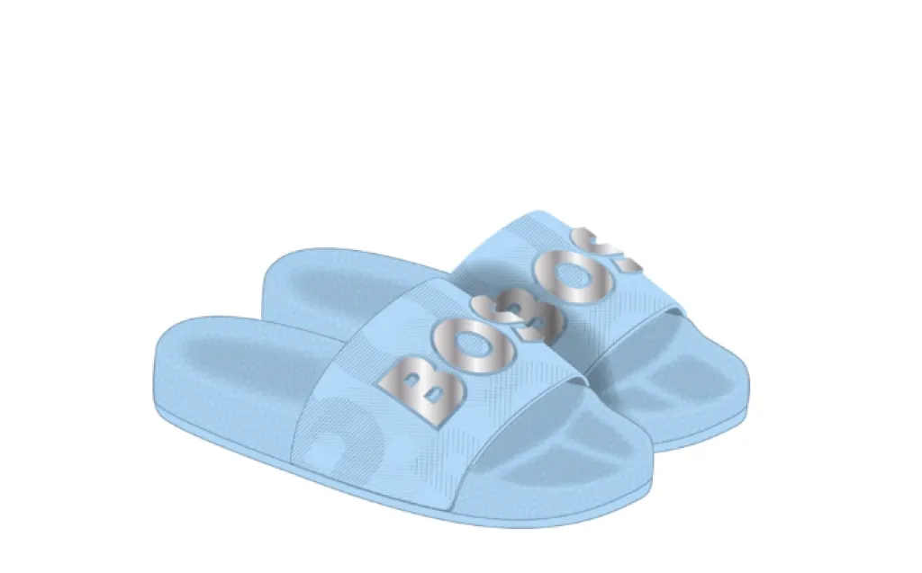 HUGO BOSS Sky Blue Slide Hot