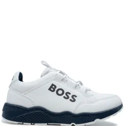 HUGO BOSS White and Navy Elastic Sneaker Clearance
