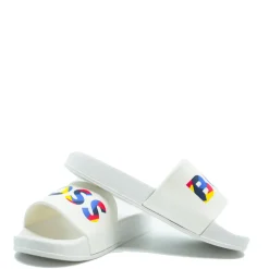 HUGO BOSS White Multi Logo Slide Discount