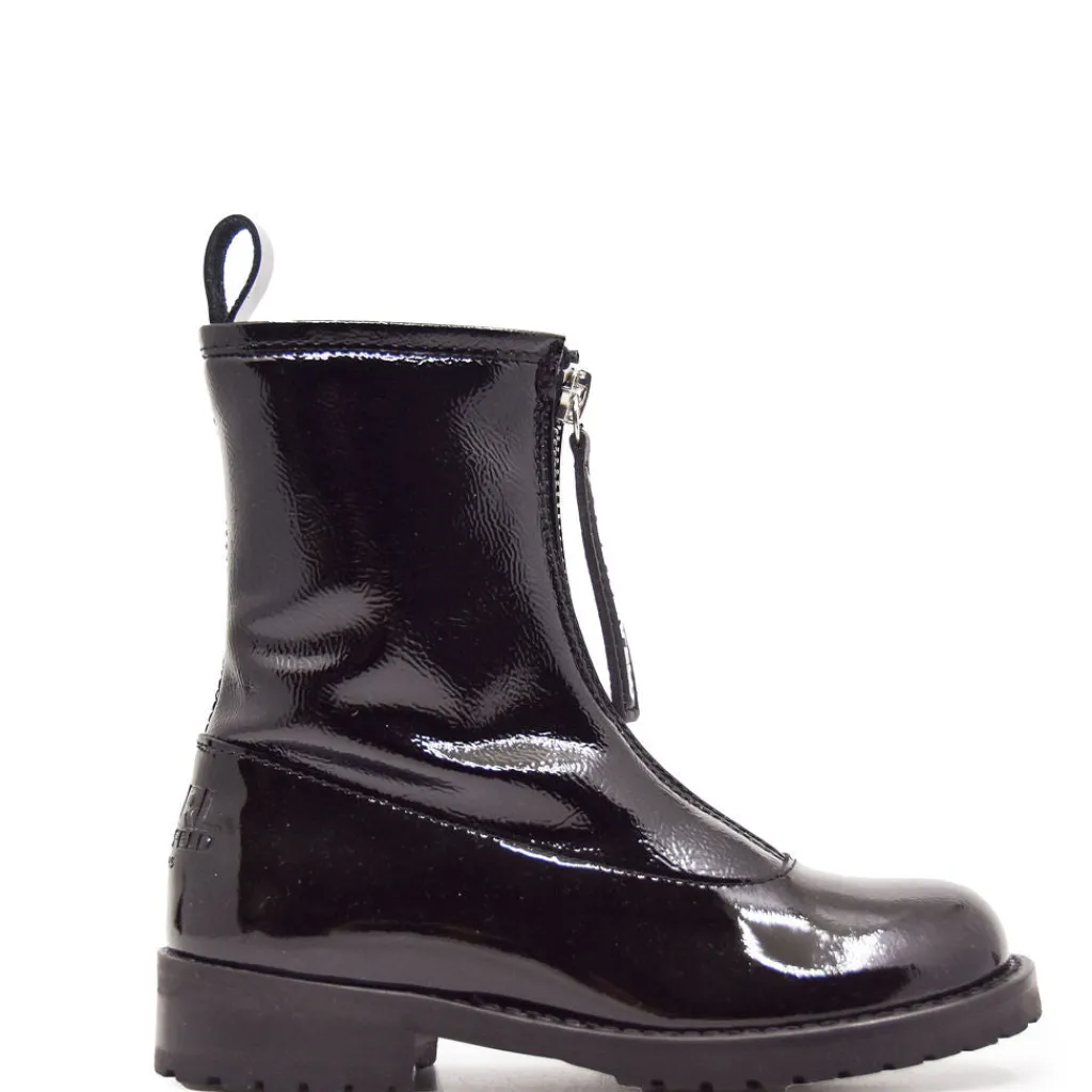 Karl Lagerfeld Karl Lagergeld Black Zipper Boot Discount