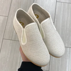 LMDI Collection LMDI Beige Herringbone Smoking Loafer Fashion